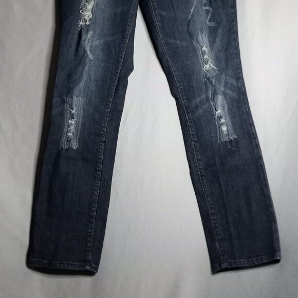 TFive Jeans Junior Size 13 Denim Skinny Distressed Medium Dark Y2K - Picture 7 of 9